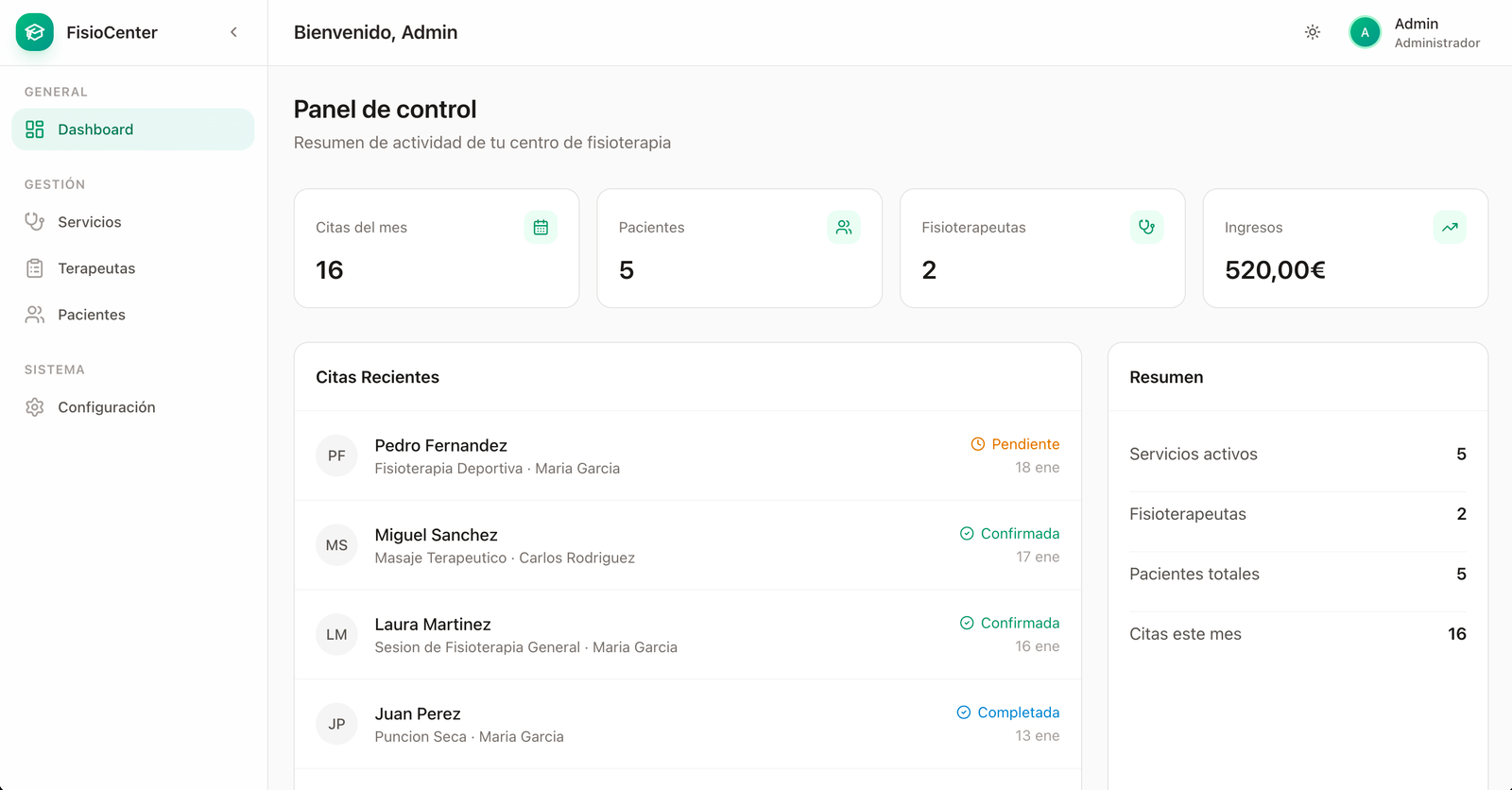 Centro de fisioterapia